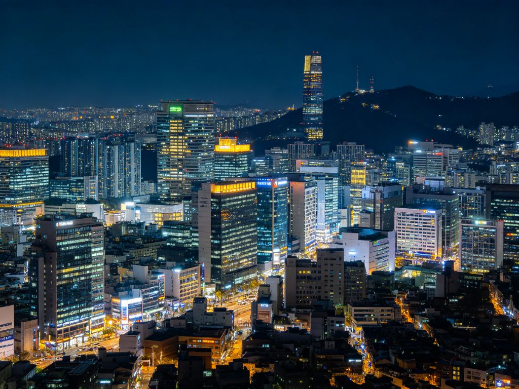 首尔城市夜景